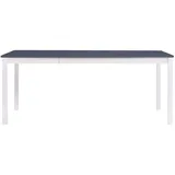 vidaXL Esstisch Weiß und Grau 180 x 90 x 73 cm Kiefernholz