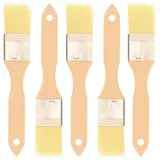 teemando® 5 X Haushaltspinsel, flach, 21X3,6 cm, 1,5 Zoll breiter Backpinsel mit Naturborsten