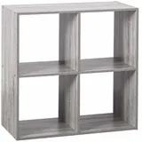 5Five Regal Mit 4 Fächern 68 x 68 cm Grau