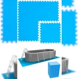 Eyepower Poolunterlage blau 50x50 cm 72er Set