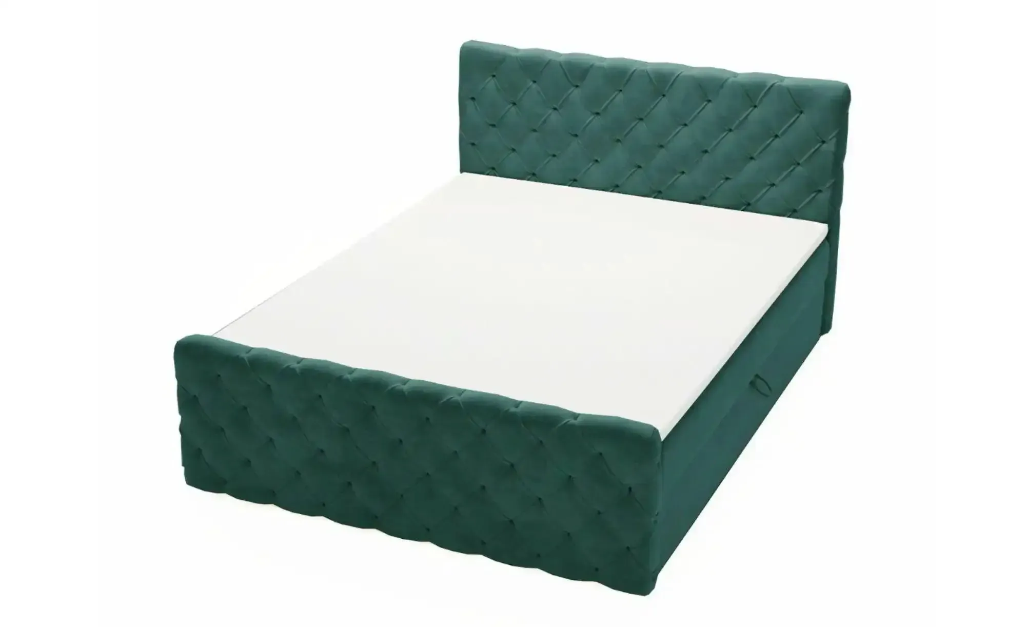 GrainGold Boxbett mit Stauraum  ¦ grün ¦ Maße (cm): B: 165 H: 105