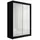 altdecor Schiebetürenschrank PEKA 120 x 215 x 61 cm Schwarz/Weiß