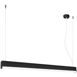 Pendelleuchte "Pendelleuchte FARGE Schwarz LED 4000K", schwarz, H: 150cm, Lampen, Lichter ausschalten, Riemenverstellung