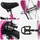 vidaXL Kinderfahrrad 12 Zoll pink/schwarz