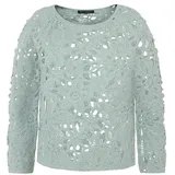Betty Barclay Lochstrick-Pullover mit U-Boot-Ausschnitt Grau 38