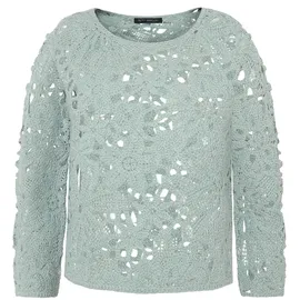 Betty Barclay Lochstrick-Pullover mit U-Boot-Ausschnitt Grau 38