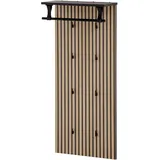 Schildmeyer MÖBELPARTNER Wandgarderobe Hank 157120 eiche Holz 8 Haken 50,0 x 110,6 cm