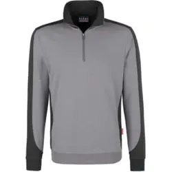 Hakro Zip-Sweatshirt Contrast Performance, titan, Unisex-Größe: 2XL