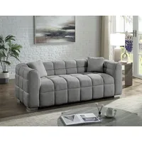 ATLANTIC home collection Big-Sofa Thor Design-Sofa mit Steppung, Bubble-Optik, B:190cm, "Bubble"-3D Optik Sofa mit Taschenfederkern, inkl. Zierkissen grau