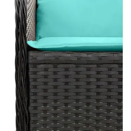 vidaXL Gartenbank 220 x 0 x 0 cm Schwarz