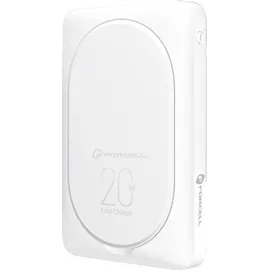 forcell F-ENERGY F10K2 MagStand Powerbank kompatibel mit MagSafe PD QC3.0 5A 20W 10 000 mAh Weiß - Weiß