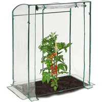 Relaxdays Tomatengewächshaus 1,7 x 1,3 x 0,75 m transparent/grün