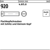 Reyher Flachkopfschraube DIN 920 Schlitz M5x 25 4.8/5.8 100 Stück