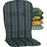Beo Hochlehner Auflagen Waschbar Kos | Made in EU nach Öko-Tex Standard | Atmungsaktive Gartenstuhlauflagen Hochlehner | UV-beständige Auflagen Hochlehner mit Streifen in Blau-Grün