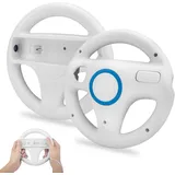 TechKen 2 STK Racing Lenkrad Wheel für Wii Fernbedienung Kompatibel mit Wii Kart,Racing Wheel für Wii Controller Kunststoff Game Lenkrad für Wii Racing Spiele