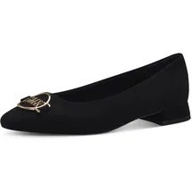 Marco Tozzi by Guido Maria Kretschmer Damen Ballerinas mit Blockabsatz Elegant, Schwarz (Schwarz), 39 EU