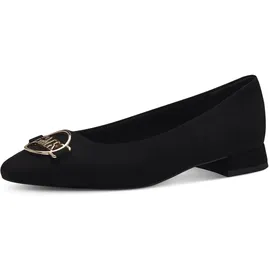 Marco Tozzi by Guido Maria Kretschmer Damen Ballerinas mit Blockabsatz Elegant, Schwarz (Schwarz), 39 EU