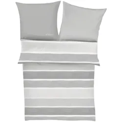 s.Oliver Bettwäsche Streifen 155 x 220 cm Satin Grau