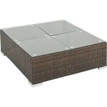 vidaXL Garten-Lounge-Set 8-tlg. mit Auflagen braun