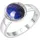 VIVANCE Fingerring VIVANCE "925/- Sterling Silber rhodiniert Lapislazuli" Gr. 52, weiß, Fingerringe, Damen, 052 (16,6), Silber 925 (Sterlingsilber), Fingerring