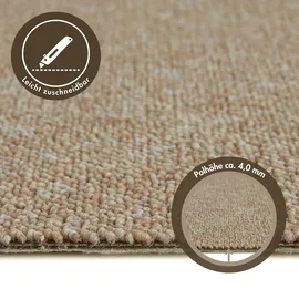 Andiamo Teppichboden ANDIAMO "Carlos, Feinschlinge, Gesamthöhe 6,5 mm, Made in Netherlands", beige, B:200cm L:300cm, Polypropylen, Teppiche, melierte Optik, Breite 200, 400 cm oder 500 cm, strapazierfähig