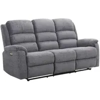 vente-unique Relaxsofa elektrisch 3-Sitzer - Anthrazit - nevers