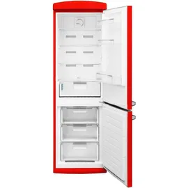 Cecotec Bolero Coolmarket Combi Origin 294 Retro-Kühl-Gefrierkombination (294 l, 1902 mm hoch, Red)