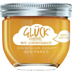 Glück Passiert Fruchtaufstrich Mango 30% weniger Zucker 230G