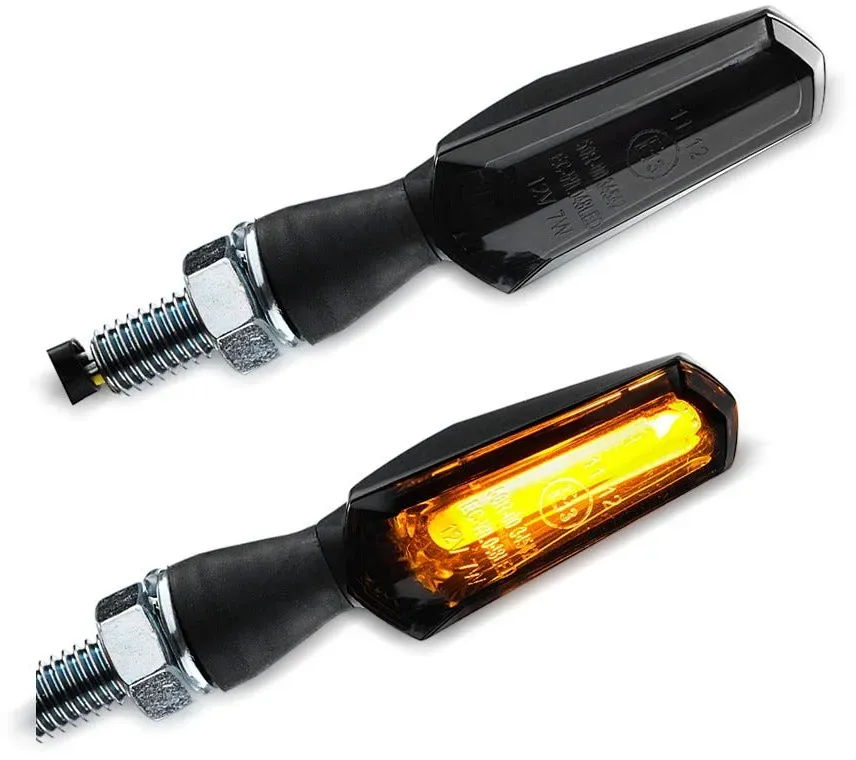 LED Blinker passend für Moto Guzzi V7 Special / Stone mit E-Prüfzeichen Lumitecs TX15 schwarz getönt