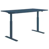 TOPSTAR E-Table elektrisch höhenverstellbarer Schreibtisch petrolblau rechteckig, T-Fuß-Gestell blau 160,0 x 80,0 cm