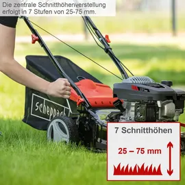 SCHEPPACH Benzin Rasenmäher RM420 3,4 PS 3in1 inkl. 0,6 L Motorenöl