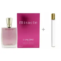 LANCOME Duft-Set Miracle pour Femme Eau de Parfum (EDP) Damen Spray, Frisch-blumiger Duft mit Litschi, Magnolie und Jasmin - mit Reiseduft