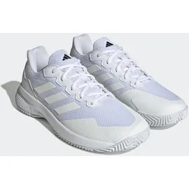adidas Herren Gamecourt 2.0 Tennis Shoes, FTWR White/FTWR White/Matte Silver, 46 EU - 46 EU