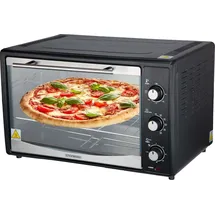 Steinborg Minibackofen Pizzaofen 45L mit Umluft 1800W schwarz