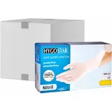 HYGOSTAR® Nitrilhandschuh Safe Super Stretch, puderfrei, weiß 261001 , 1 Karton = 10 Packungen à 100 Stück, Größe XL (10)