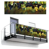 MuchoWow Balkon-Sichtschutz, Weinrot, Kunststoff, Rechteckig, 300x95 cm, Sonnen- & Sichtschutz, Sichtschutz Garten, Balkon Sichtschutze