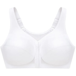 GLAMORISE MagicLift Rückenstützender Vorderverschluss-BH - Weiss 125F Damen 