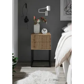 Möbel Boss Nachtschrank Marle 40 x 65 x 38,5 cm Beige/Schwarz