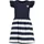 blue seven "Blue Seven Mädchen Kleid gestreift", Mädchen, Gr. 116, 5950, nachtblau, 95% Baumwolle, 5% Elasthan, normal, Rundhals, Kleider Jerseykleid