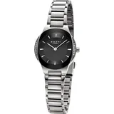 REGENT 12221179 Damen-Armbanduhr Edelstahl Silber/Schwarz