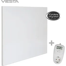 Viesta Infrarot Wandheizung mit Thermostat – flaches Carbon Crystal Heizpaneel – elektrische Infrarotheizung Wandmontage – Weiß