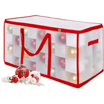 Relaxdays Weihnachtskugel Aufbewahrungsbox 73 x 37 x 36 cm 1-tlg. rot