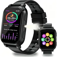 Smartwatch Kinder 1,83" HD, Kinder Smartwatch mit 18 Spiele, Schlafmonitor, Schrittzähler Uhr, Taschenlampe, Wecker, IP68 Wasserdicht Kinderuhr, F... - Schwarz