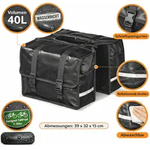 PRO PLUS Fahrradtasche doppelt 40L schwarz
