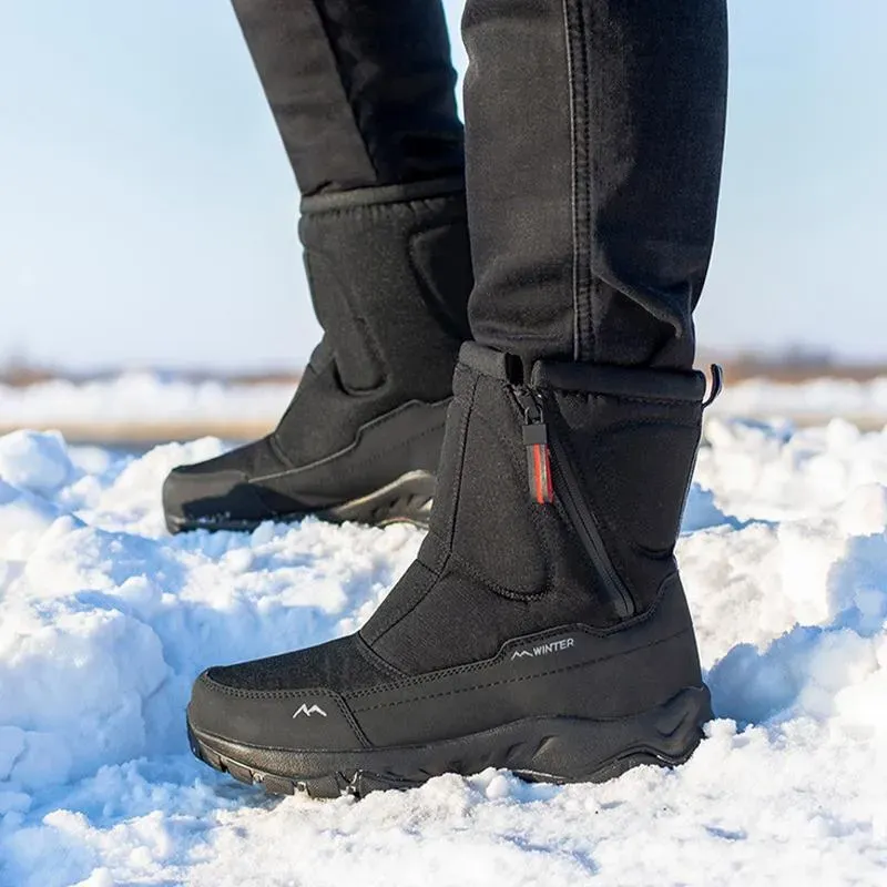 Outdoor Winter Neue Schnee Stiefel Verdickte Warme Schnee Schuhe Anti Slip Wasserdichte männer Kurze Baumwolle Schuhe