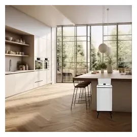 Wellhome WELL HOME MOBILIARIO - DECORACIÓN Intelligenter Mülleimer mit automatischem Öffnen oder Handkontakt, 50 l, 35,5 x 26 x 83,5 cm, weiß.