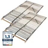 Sleepneo Lattenrost 180x200, Ergonomischer 7 Zonen Lattenrost aus Buchenholz, 42 Latten, Hergestellt in Deutschland, Lattenrost Selbstmontage, Traglast 150kg