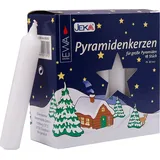 Ebersbacher Kerzenfabrik GmbH Pyramidenkerzen 18/100 weiss 17x100 mm 18 Stück