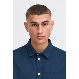 !Solid Kurzarmhemd Blau S
