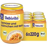 Bebivita Menü Gemüse-Reis mit Hühnchen 6 x 220 g